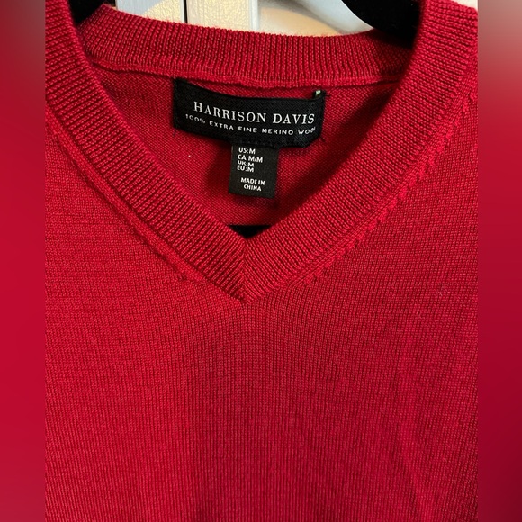 Harrison Davis 100% Fine Merino Men’s Wool Sweater Size Medium - Picture 2 of 7